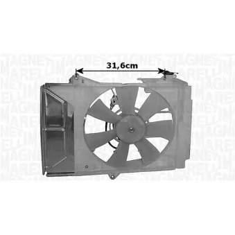 Ventilateur, refroidissement du moteur MAGNETI MARELLI 069422821010
