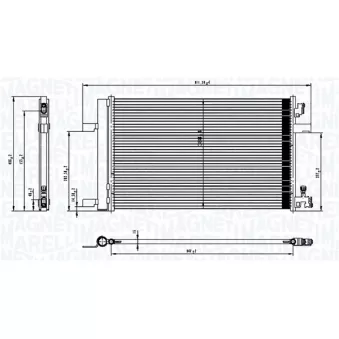 Condenseur, climatisation MAGNETI MARELLI 350203760000