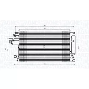 Condenseur, climatisation MAGNETI MARELLI 350203843000