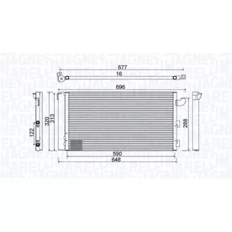 Condenseur, climatisation MAGNETI MARELLI 350203857000