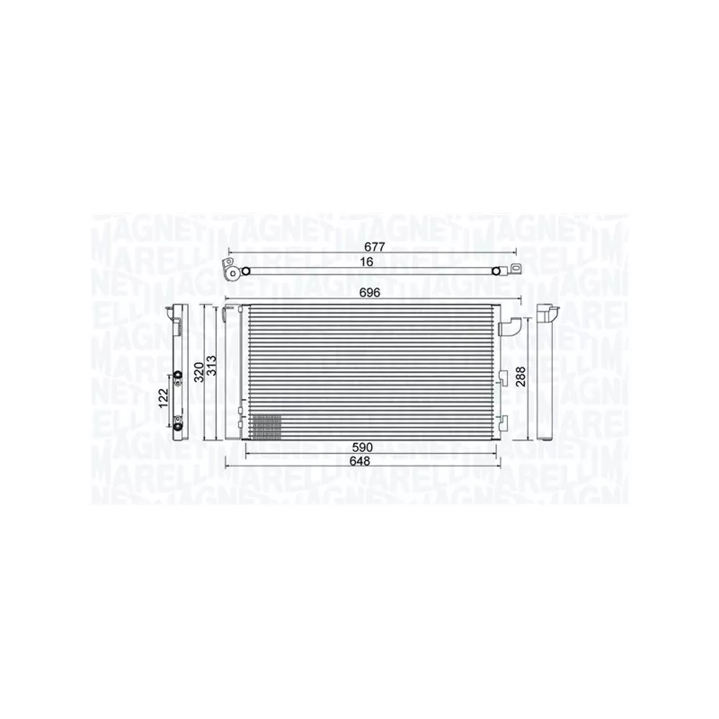Condenseur, climatisation MAGNETI MARELLI 350203857000