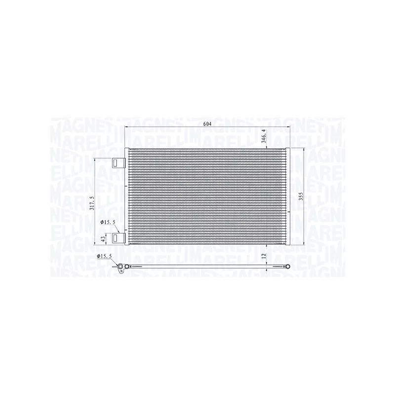 Condenseur, climatisation MAGNETI MARELLI 350203860000