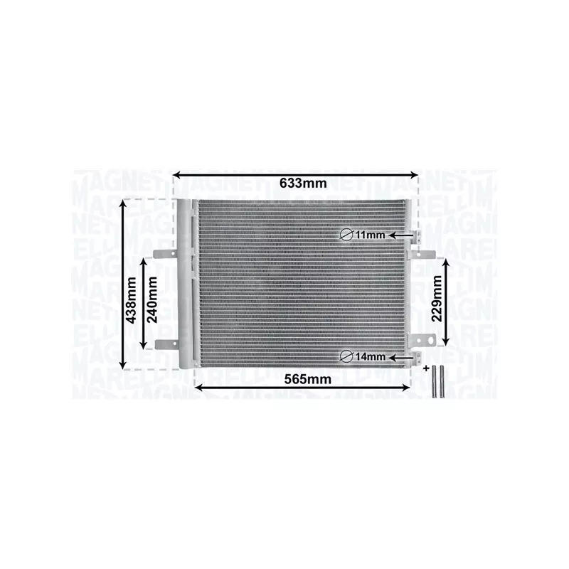Condenseur, climatisation MAGNETI MARELLI 350203862000