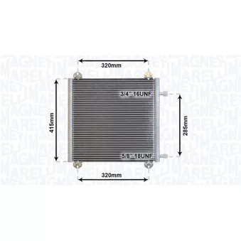 Condenseur, climatisation MAGNETI MARELLI 350203866000