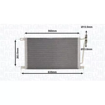Condenseur, climatisation MAGNETI MARELLI