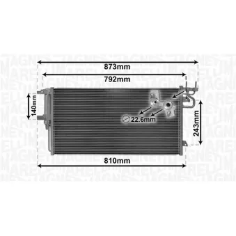 Condenseur, climatisation MAGNETI MARELLI 350203868000