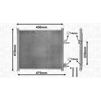 Condenseur, climatisation MAGNETI MARELLI 350203869000