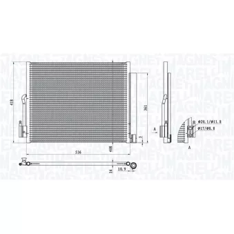 Condenseur, climatisation MAGNETI MARELLI 350203872000