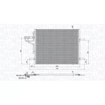 Condenseur, climatisation MAGNETI MARELLI 350203876000