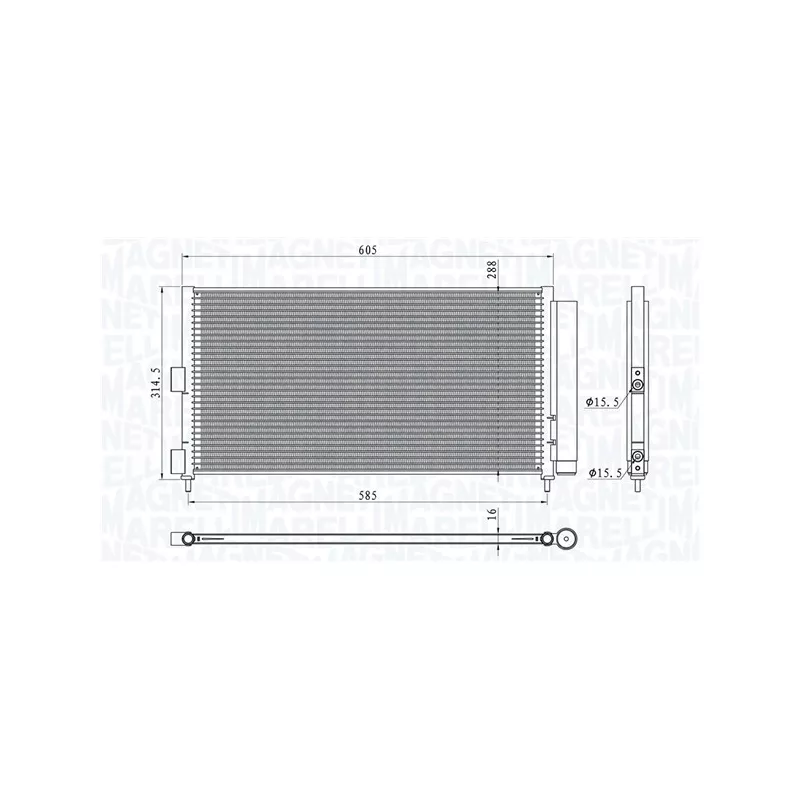 Condenseur, climatisation MAGNETI MARELLI 350203881000