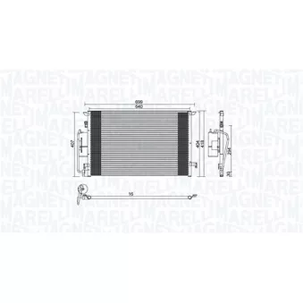 Condenseur, climatisation MAGNETI MARELLI 350203892000