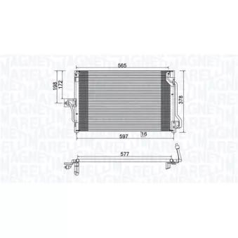 Condenseur, climatisation MAGNETI MARELLI 350203897000