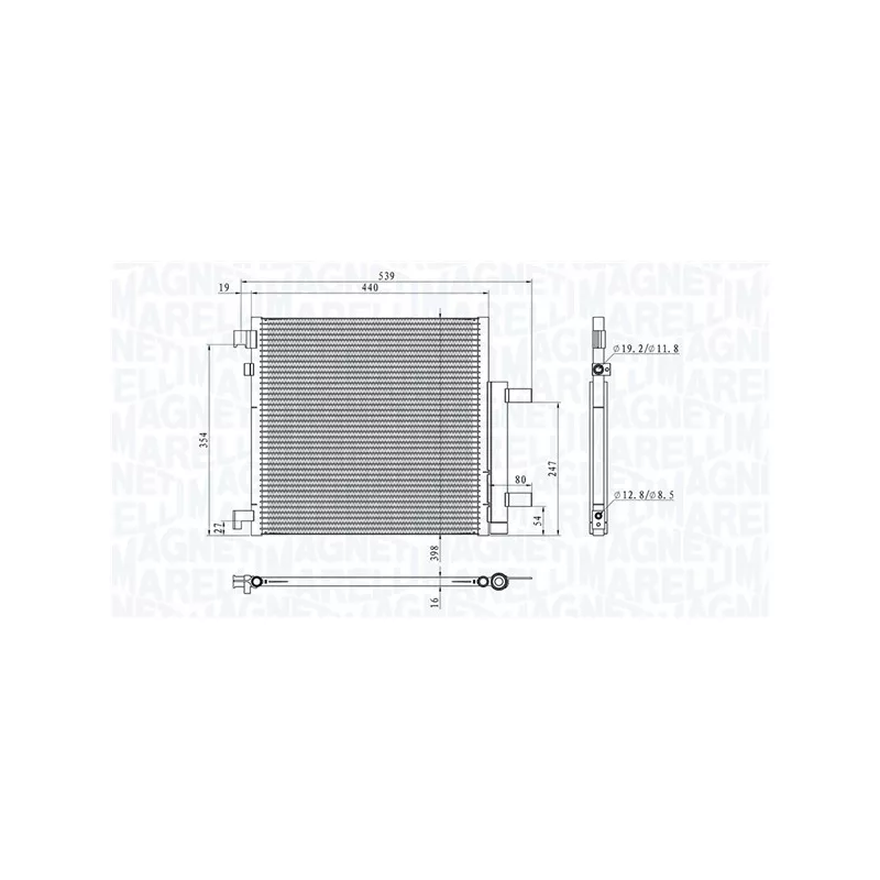 Condenseur, climatisation MAGNETI MARELLI 350203908000