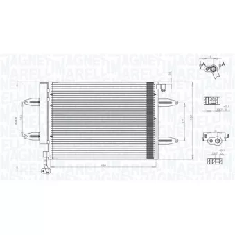 Condenseur, climatisation MAGNETI MARELLI 350203911000
