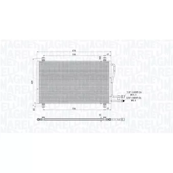 Condenseur, climatisation MAGNETI MARELLI 350203913000