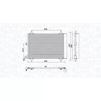 Condenseur, climatisation MAGNETI MARELLI 350203920000