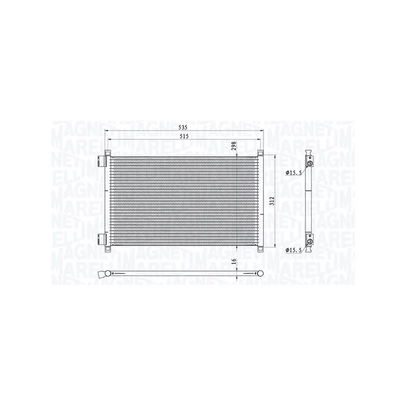Condenseur, climatisation MAGNETI MARELLI 350203944000