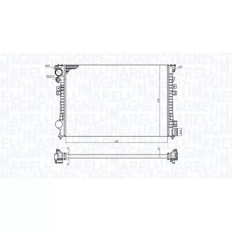 Radiateur, refroidissement du moteur MAGNETI MARELLI 350213102700