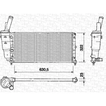 Radiateur, refroidissement du moteur MAGNETI MARELLI 350213161000