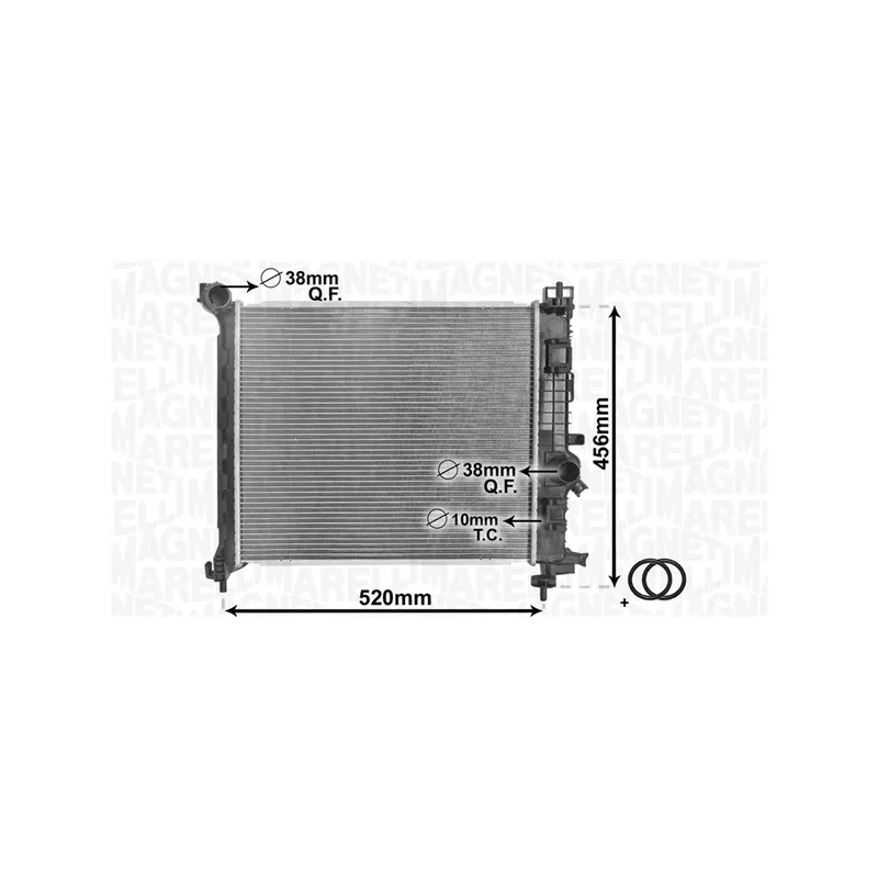 Radiateur, refroidissement du moteur MAGNETI MARELLI 350213168800