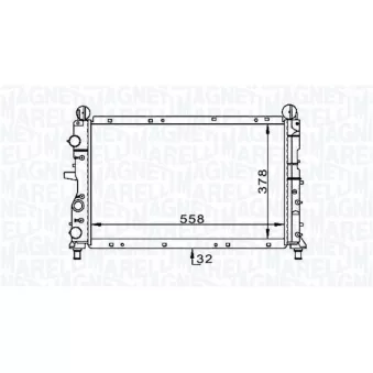 Radiateur, refroidissement du moteur MAGNETI MARELLI 350213168900