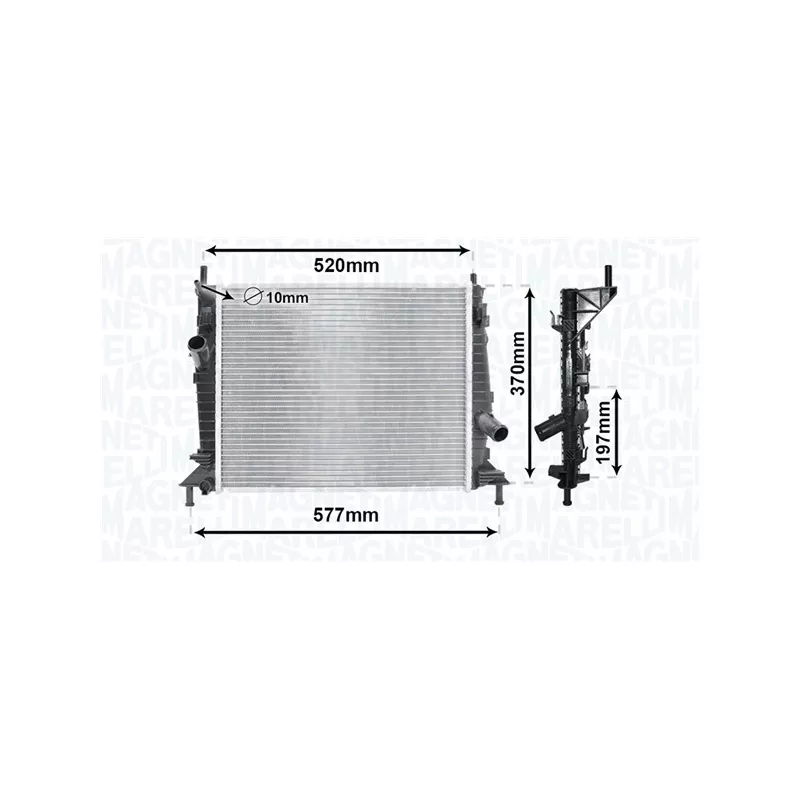 Radiateur, refroidissement du moteur MAGNETI MARELLI 350213169900