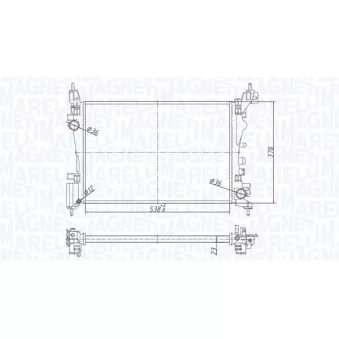 Radiateur, refroidissement du moteur MAGNETI MARELLI 350213181700