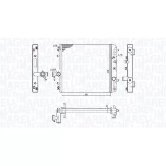 Radiateur, refroidissement du moteur MAGNETI MARELLI 350213186100