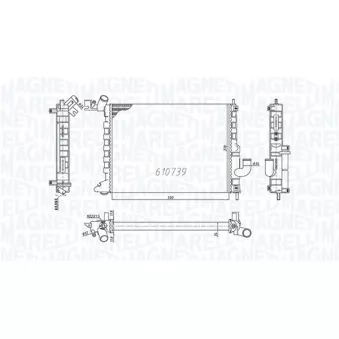 Radiateur, refroidissement du moteur MAGNETI MARELLI 350213200200