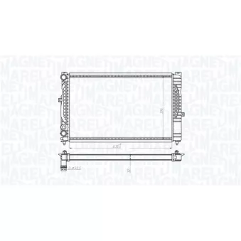 Radiateur, refroidissement du moteur MAGNETI MARELLI 350213712000