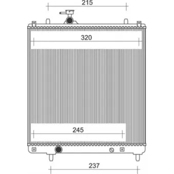 Radiateur, refroidissement du moteur MAGNETI MARELLI 350213967000