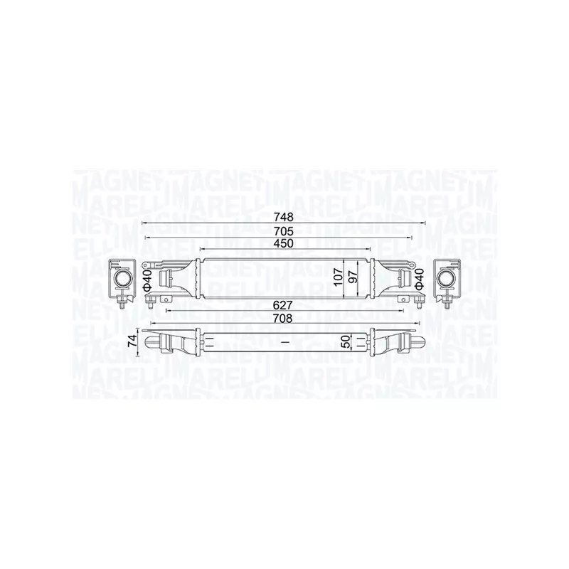Intercooler, échangeur MAGNETI MARELLI 351319204130