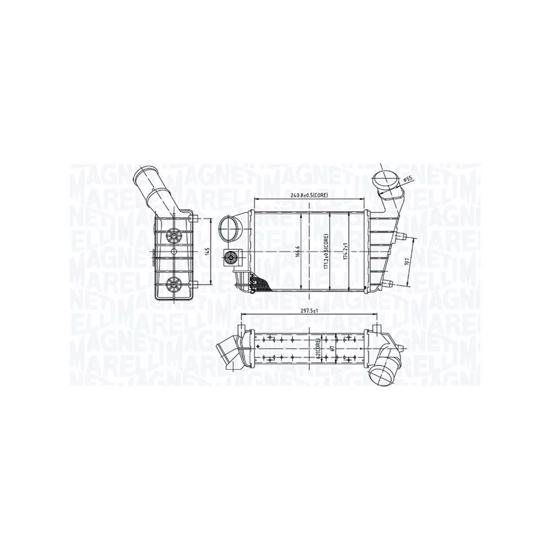 Intercooler, échangeur MAGNETI MARELLI 351319204460