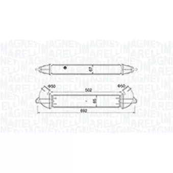Intercooler, échangeur MAGNETI MARELLI 351319204610