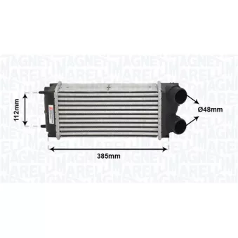 Intercooler, échangeur MAGNETI MARELLI 351319205090