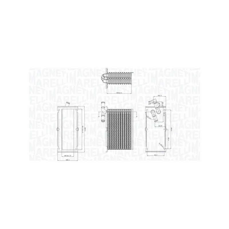 Intercooler, échangeur MAGNETI MARELLI 351319205430