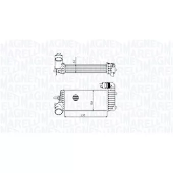 Intercooler, échangeur MAGNETI MARELLI 351319205440