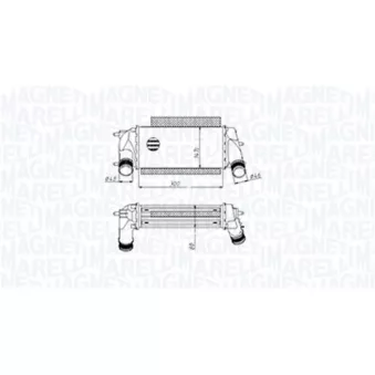 Intercooler, échangeur MAGNETI MARELLI 351319205490