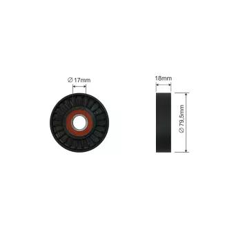 Poulie-tendeur, courroie trapézoïdale à nervures TEKNÖR RNK-RE-027