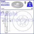Jeu de 2 disques de frein avant DELPHI BG3208C - Visuel 2