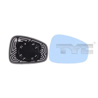 Verre de rétroviseur, rétroviseur extérieur TYC 301-0029-1