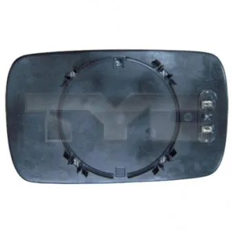 Verre de rétroviseur, rétroviseur extérieur TYC 303-0001-1