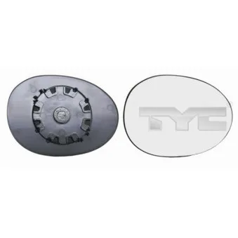 Verre de rétroviseur, rétroviseur extérieur TYC 305-0115-1