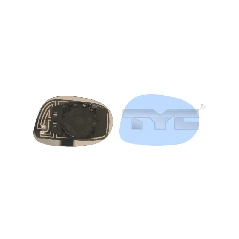 Verre de rétroviseur, rétroviseur extérieur TYC 309-0099-1
