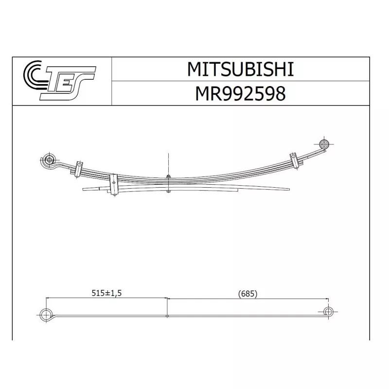 Lame de suspension TES MR9925980019 Z/T