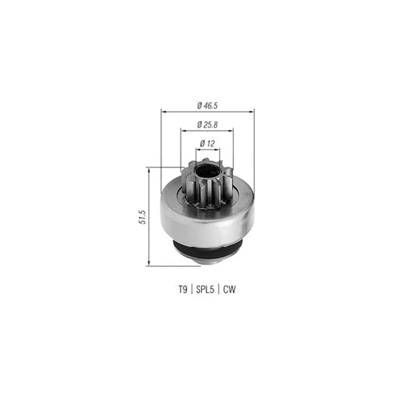 Embrayage à roue libre, démarreur MAGNETI MARELLI 940113020248