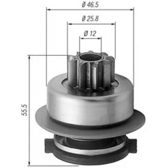 Embrayage à roue libre, démarreur MAGNETI MARELLI 940113020256