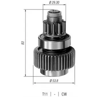 Embrayage à roue libre, démarreur MAGNETI MARELLI 940113020229