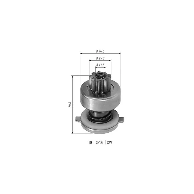 Embrayage à roue libre, démarreur MAGNETI MARELLI 940113020029