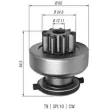 Pignon, démarreur MAGNETI MARELLI 940113020349 - Visuel 1